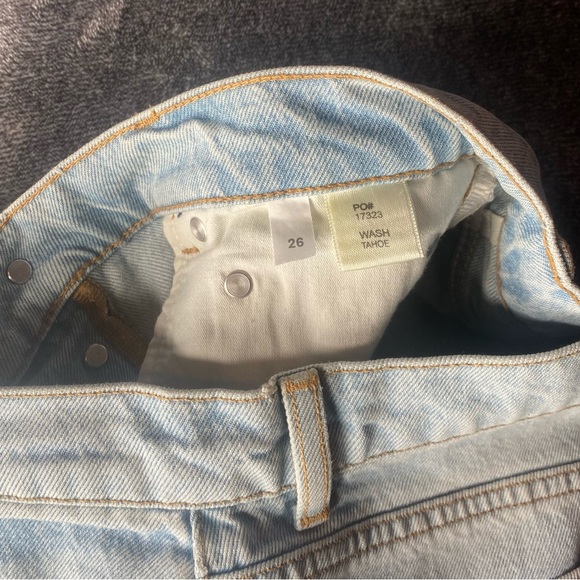 REFORMATION Tahoe Blue Jeans With Darker Blue Patch ( 26 ) - Picture 7 of 8